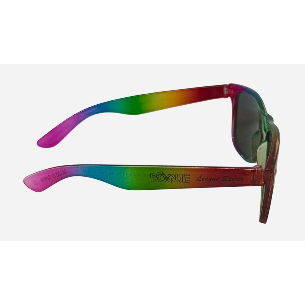 Rogue LGBTQ PRIDE Sunglasses Rainbow Frames Six Colors Lenses Recycled Plastic - Picture 6 of 15